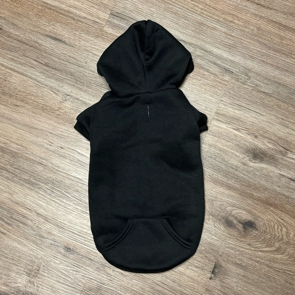 Black White Small Breed Dog Warm Winter Hooded Sweatshirt Sweater Coat Jacket M - Picture 5 of 5